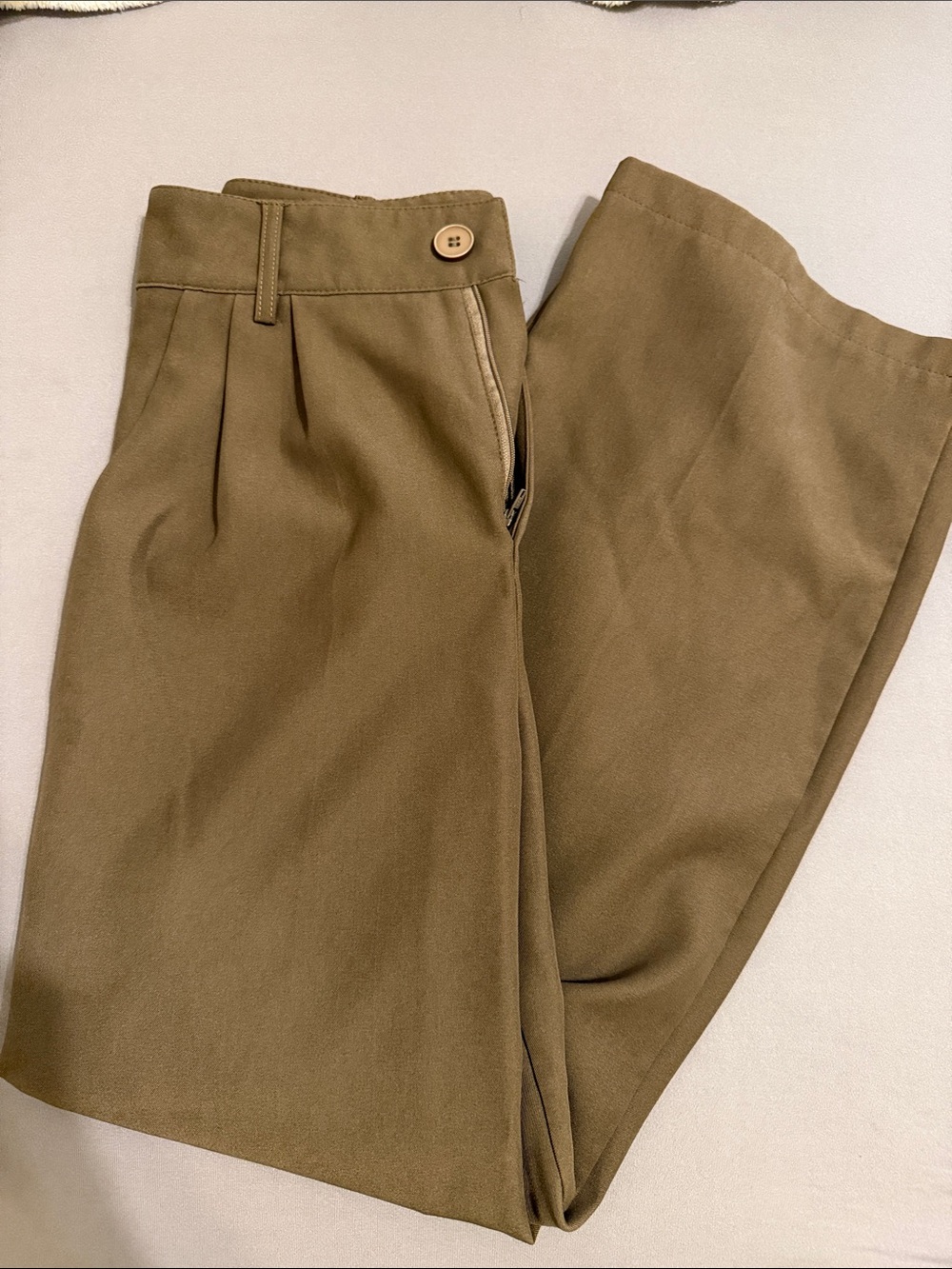 Olive Green Dress Pants - Classic Tailored Fit